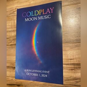 Cold play album listening event exclusive poster